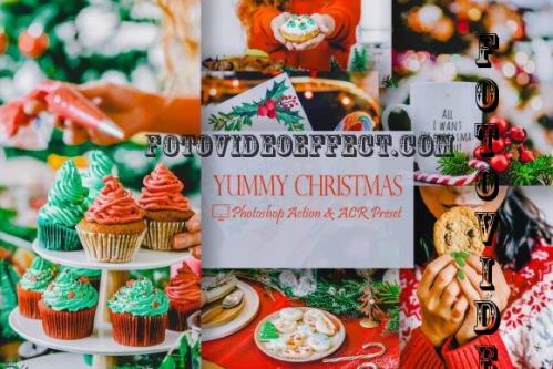 12 Photoshop Actions, Yummy Christmas Ps