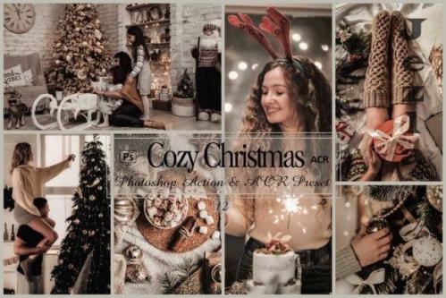 12 Cozy Christmas Photoshop Actions And ACR Presets, Xmas - 2346761