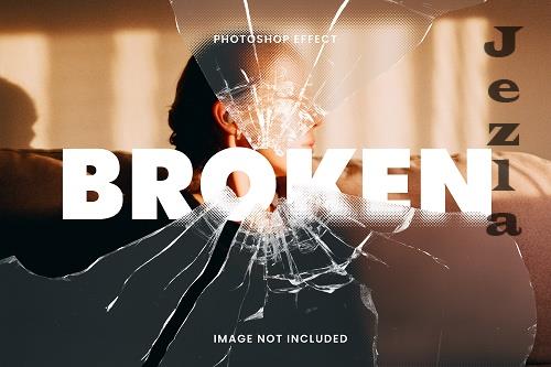 Broken Glass Overlay Photo Effect - AQ2TENE