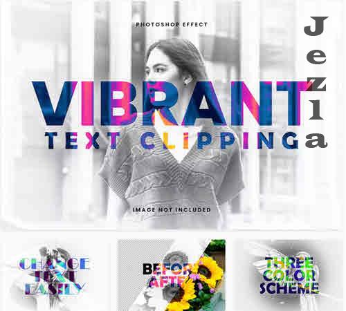 Vibrant Text Clipping Photo Effect - TNGGF74