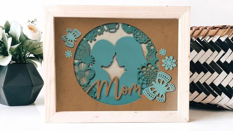 Procreate Papercut Silhouette Greeting Card For Mother'S Day