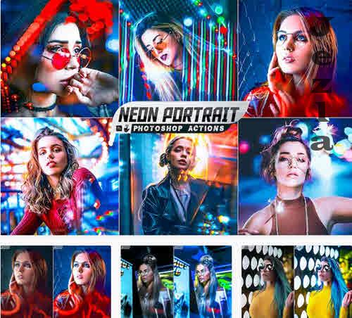 Neon Portrait Photoshop Action - NUL8GTD