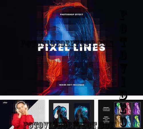 Pixel Lines Photo Effect - GT9WSEY
