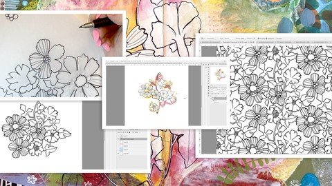 Sketchbook Art To Final ArtPattern Repeat With Automation