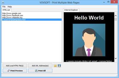 VovSoft Print Multiple Web Pages 2.8