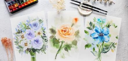 15-Day Watercolor Challenge Paint Loose Florals Using Color Prompts