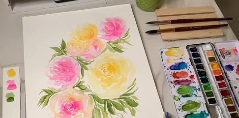 Watercolor Floral Painting for Beginners Big & Bold Florals