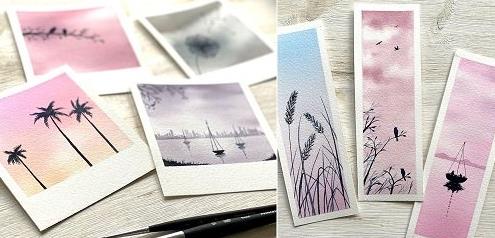 Relaxing Watercolour Projects for Beginners Simple Skies & Silhouettes