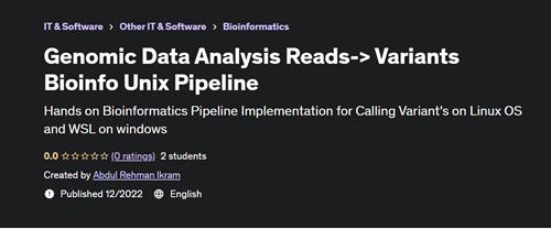 Genomic Data Analysis Reads- Variants Bioinfo Unix Pipeline
