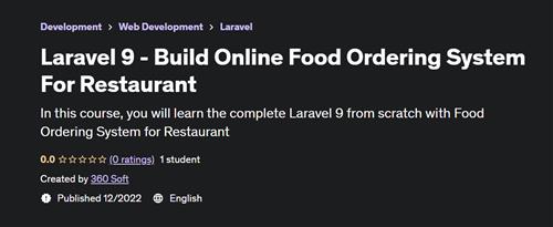 Laravel 9 - Build Online Food Ordering System For Restaurant