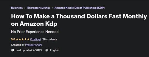 How To Make a Thousand Dollars Fast Monthly on Amazon KDP