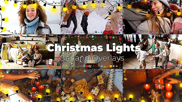 Videohive - Christmas Lights - Garland Overlays 42303360 - Project For Final Cut & Apple Motion