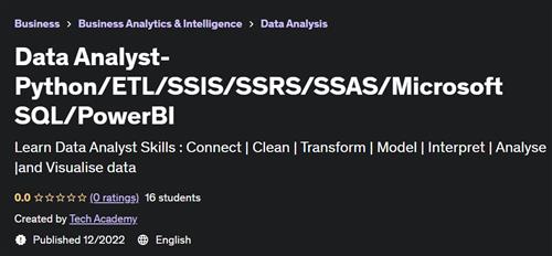 Udemy – Data Analyst – ETL/SSIS/SQL/PowerBI