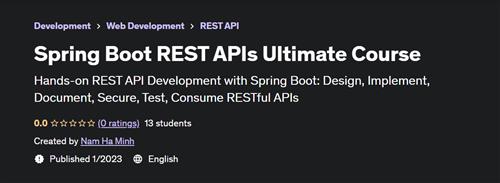 Spring Boot REST APIs Ultimate Course