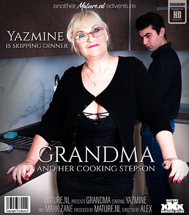 Yazmine - Cooking toyboy gets seduced by curvy big butt grandma Yazmine (2022) SiteRip | 