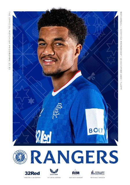 Rangers Football Club Matchday Programme - Rangers vs Motherwell - 28 December 2022