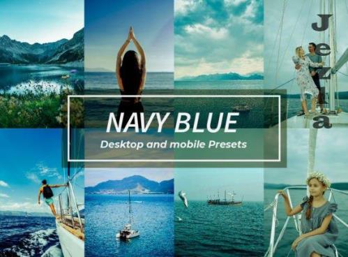 12 Navy Blue Lightroom Presets