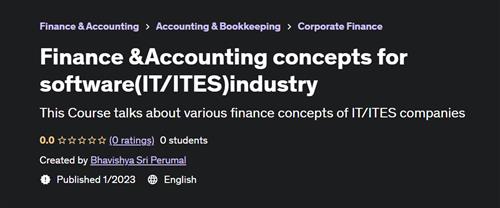 Finance &Accounting concepts for software(IT/ITES)industry