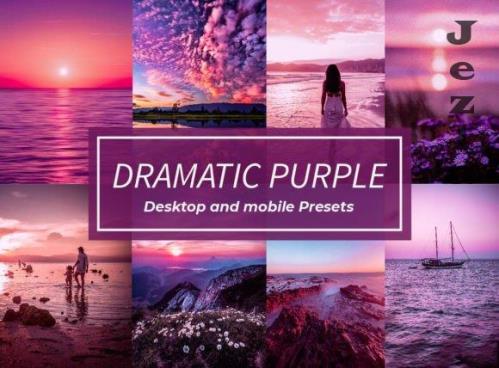 8 Dramatic Purple Lightroom Presets