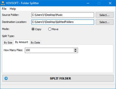 VovSoft Folder Splitter 1.0