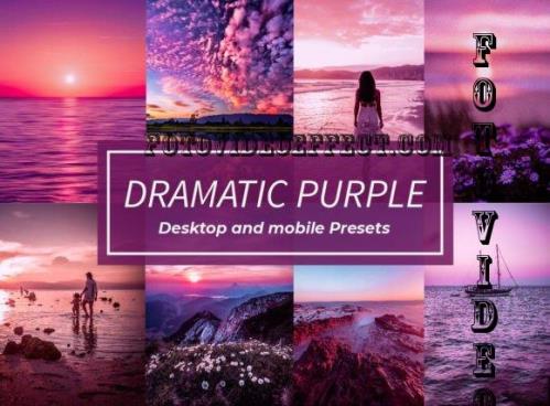 8 Dramatic Purple Lightroom Presets