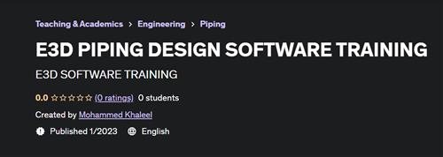 E3D Piping Design Software Training