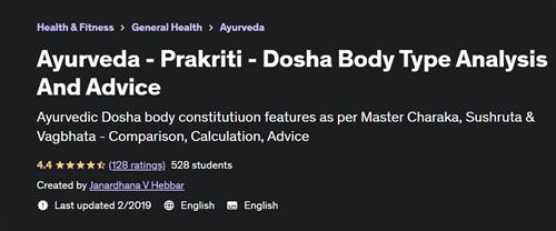 Ayurveda - Prakriti - Dosha Body Type Analysis And Advice
