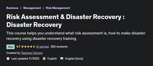 Risk Assessment & Disaster Recovery  Disaster Recovery