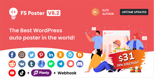 CodeCanyon - FS Poster v6.2.1 - WordPress Auto Poster & Scheduler - 22192139 - NULLED