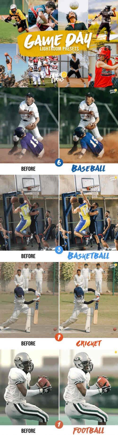 8 Game Day Lightroom Preset Bundle