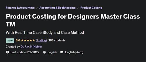 Product Costing for Designers Master Class TM