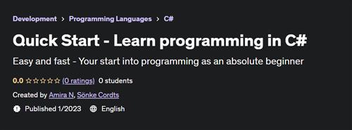 Quick Start - Learn programming in C#