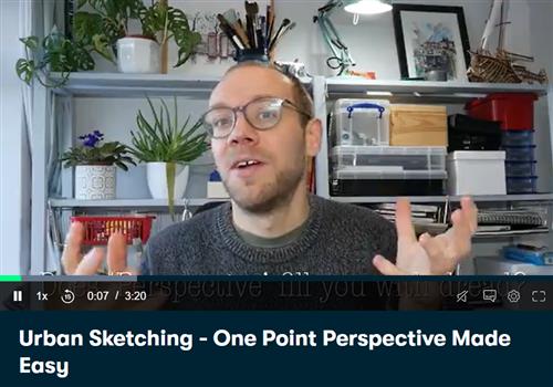 Urban Sketching - One Point Perspective Made Easy