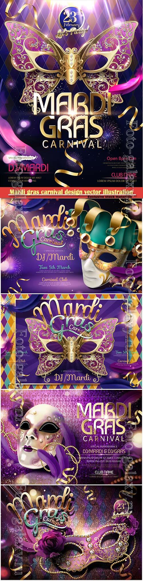 Mardi gras carnival design vector illustration