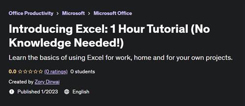 Introducing Excel 1 Hour Tutorial (No Knowledge Needed!)