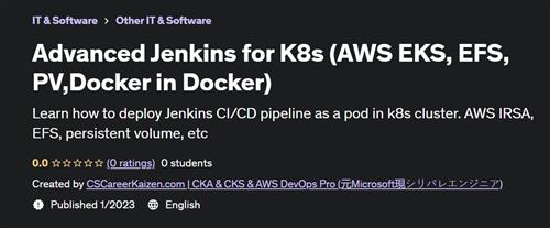 Advanced Jenkins for K8s (AWS EKS, EFS, PV,Docker in Docker)