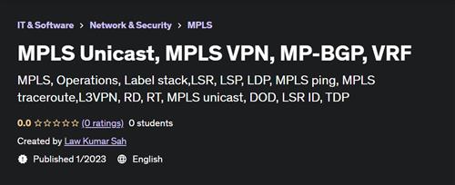 MPLS Unicast, MPLS VPN, MP-BGP, VRF