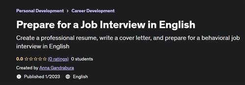 Prepare for a Job Interview in English