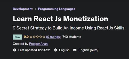 Learn React Js Monetization