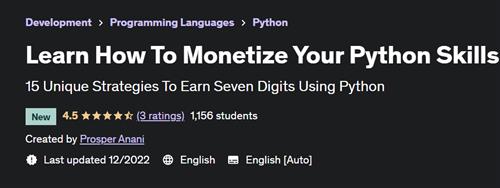 Learn How To Monetize Your Python Skills