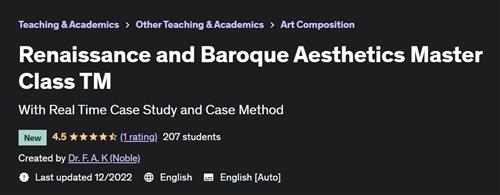 Renaissance and Baroque Aesthetics Master Class TM