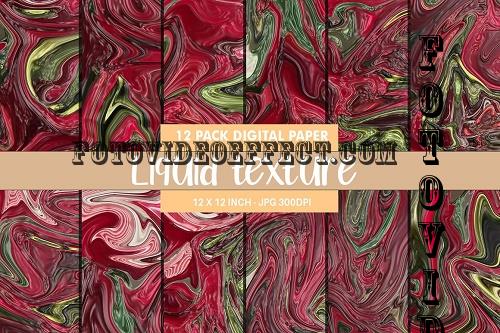liquid wave texture red and green - 10295160