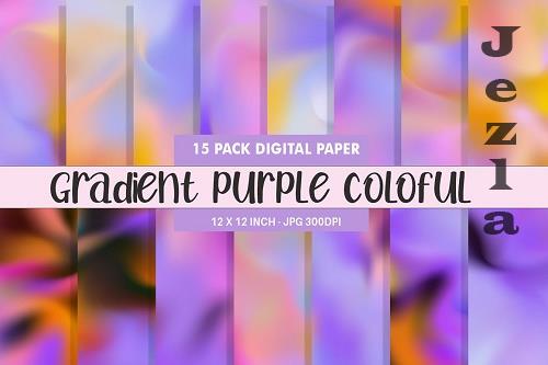 Digital Paper Gradient Wave Purple - 10285028 Digital Paper Gradient Wave Purple - 10285028