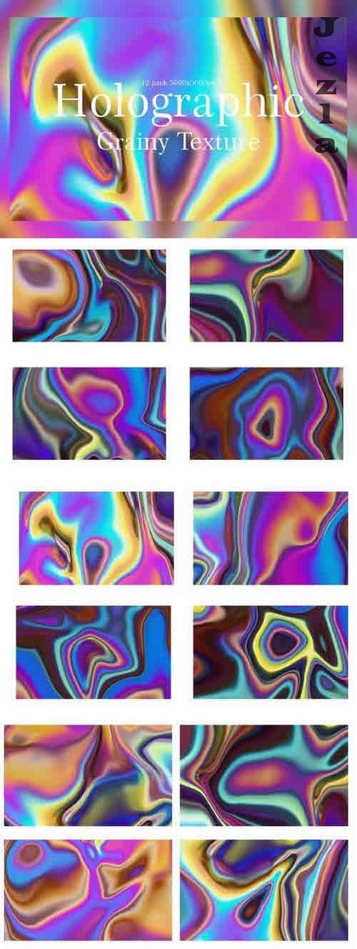 Holographic Grainy Texture Background