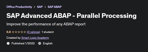 SAP Advanced ABAP - Parallel Processing