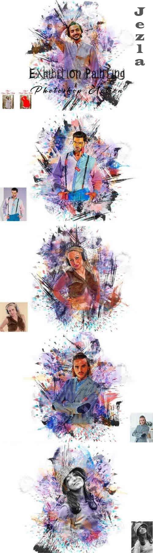 Exhibition Painting Photoshop Action - 11013141