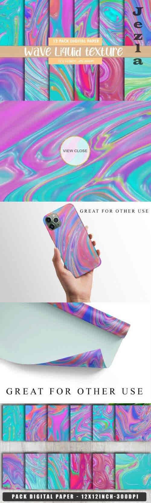 Digital paper design realistic wave - 10896839