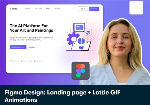 Figma Design Landing page + Lottie GIF Animations