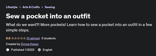Sew a pocket into an outfit