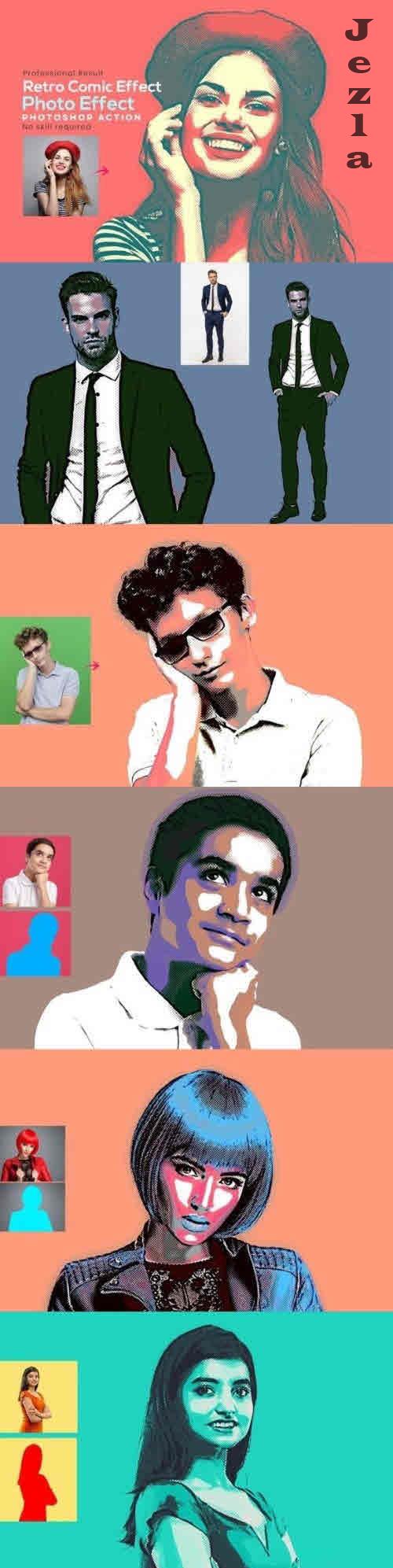 Retro Comic Effect Photoshop Action - 10863177 Retro Comic Effect Photoshop Action - 10863177